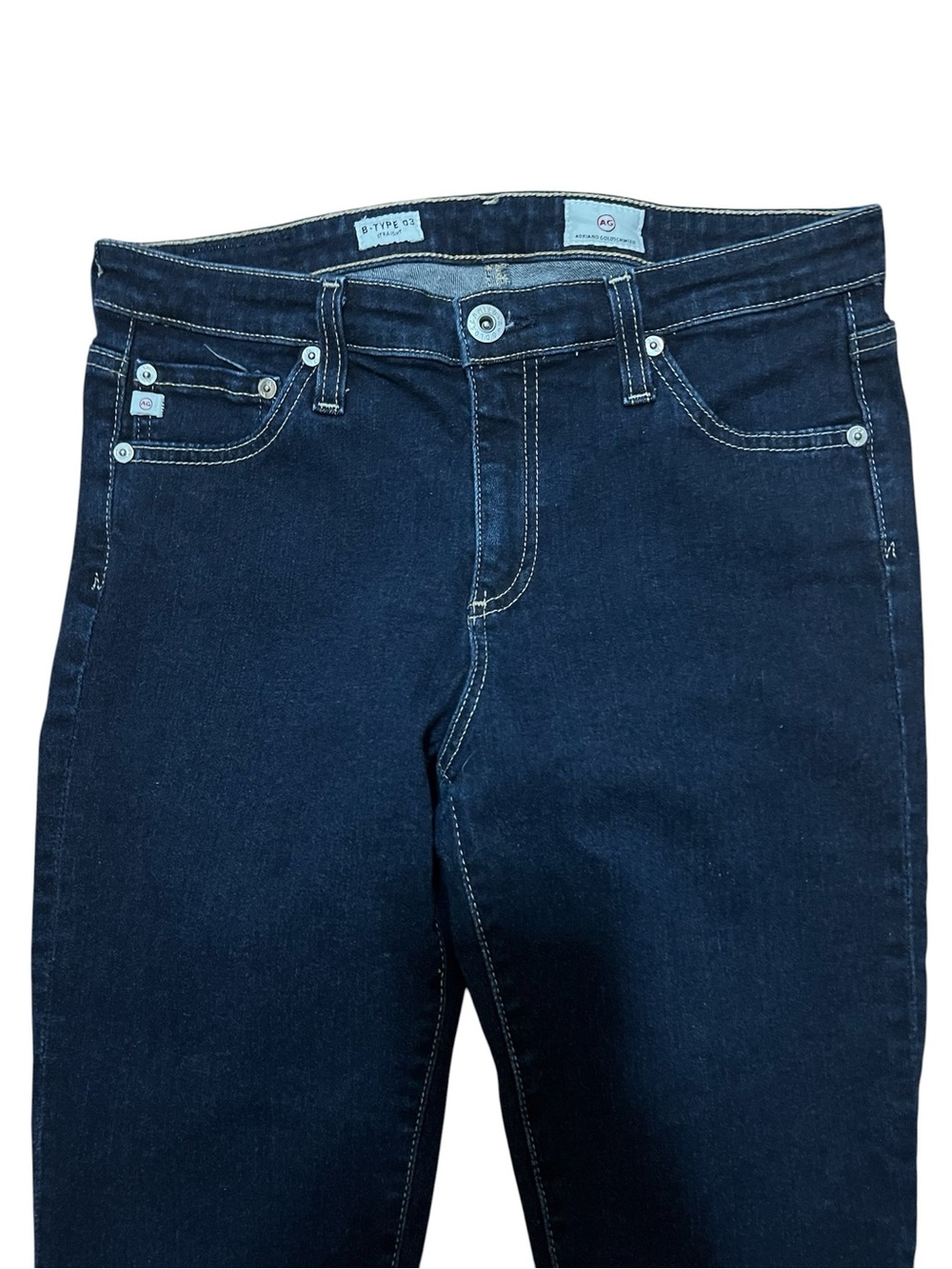 AG Adriano Goldschmied B-Type 03 Straight Leg Dark Wash Jeans 28x29 - Picture 4 of 6